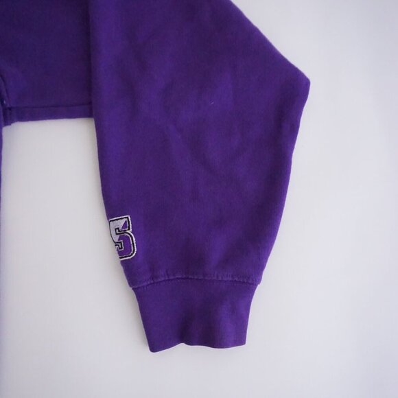 Vintage '90S OVB Purple Embroidered Scranton University Hoodie Sweatshirt Large - Picture 6 of 11